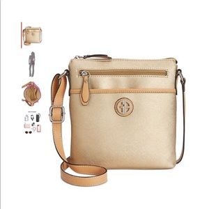 Giani Bernini Saffiano Crossbody Bag Champagne